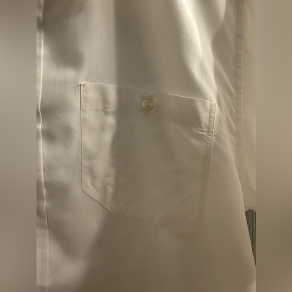 Men’s Attitude Gold short sleeve white button down shirt front pocket Size Large - Picture 4 of 11